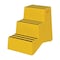 Vestil Polyethylene Step Stool, Yellow, 3 Step, 3 Steps, 28.5 Overall Height, Polyethylene, Yellow VST-3-Y - alternate 9